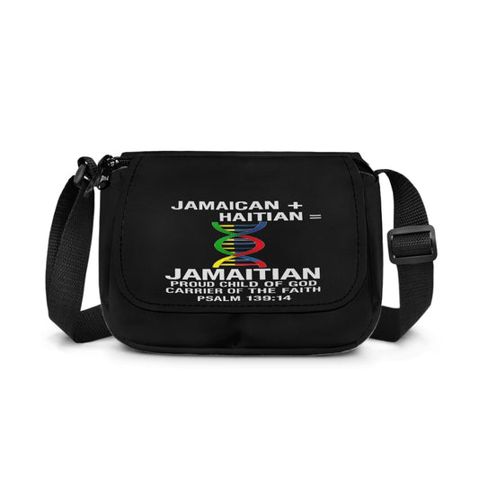 Jamaican + Haitian= Jamaitian Child Of God Christian Kids Flap Crossbody Bag