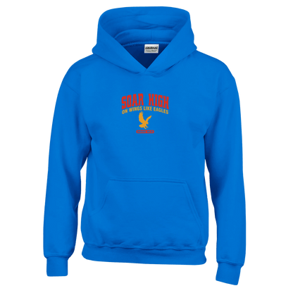 Soar High Youth Christian Pullover Hooded Sweatshirt - ClaimedbyGodDesigns
