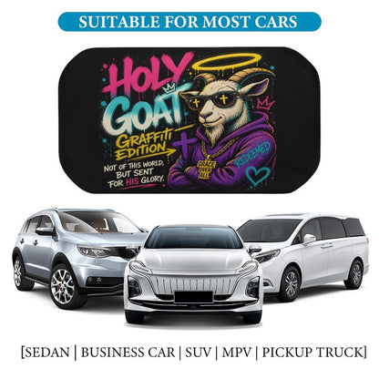 Holy Goat — Graffiti Edition Christian Car Sunshade Umbrella - ClaimedbyGodDesigns