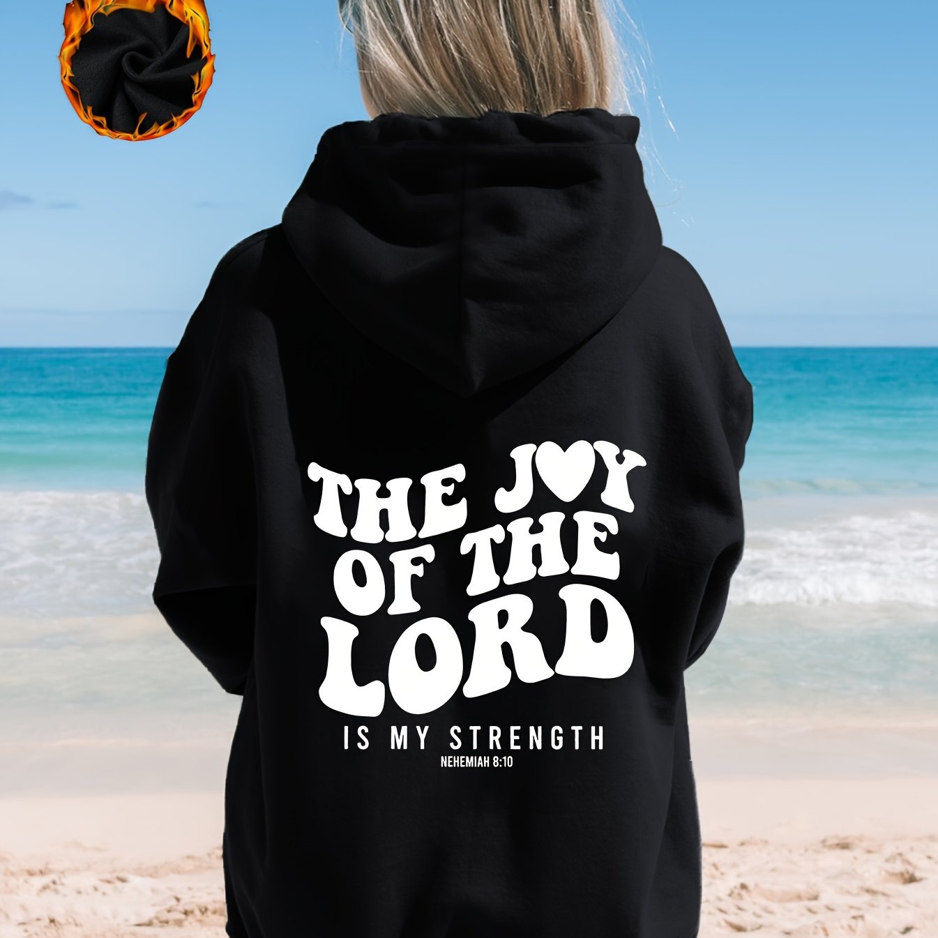 Nehemiah 8:10 The Joy Of  The Lord Plus Size Women's Christian Pullover Hooded Sweatshirt claimedbygoddesigns