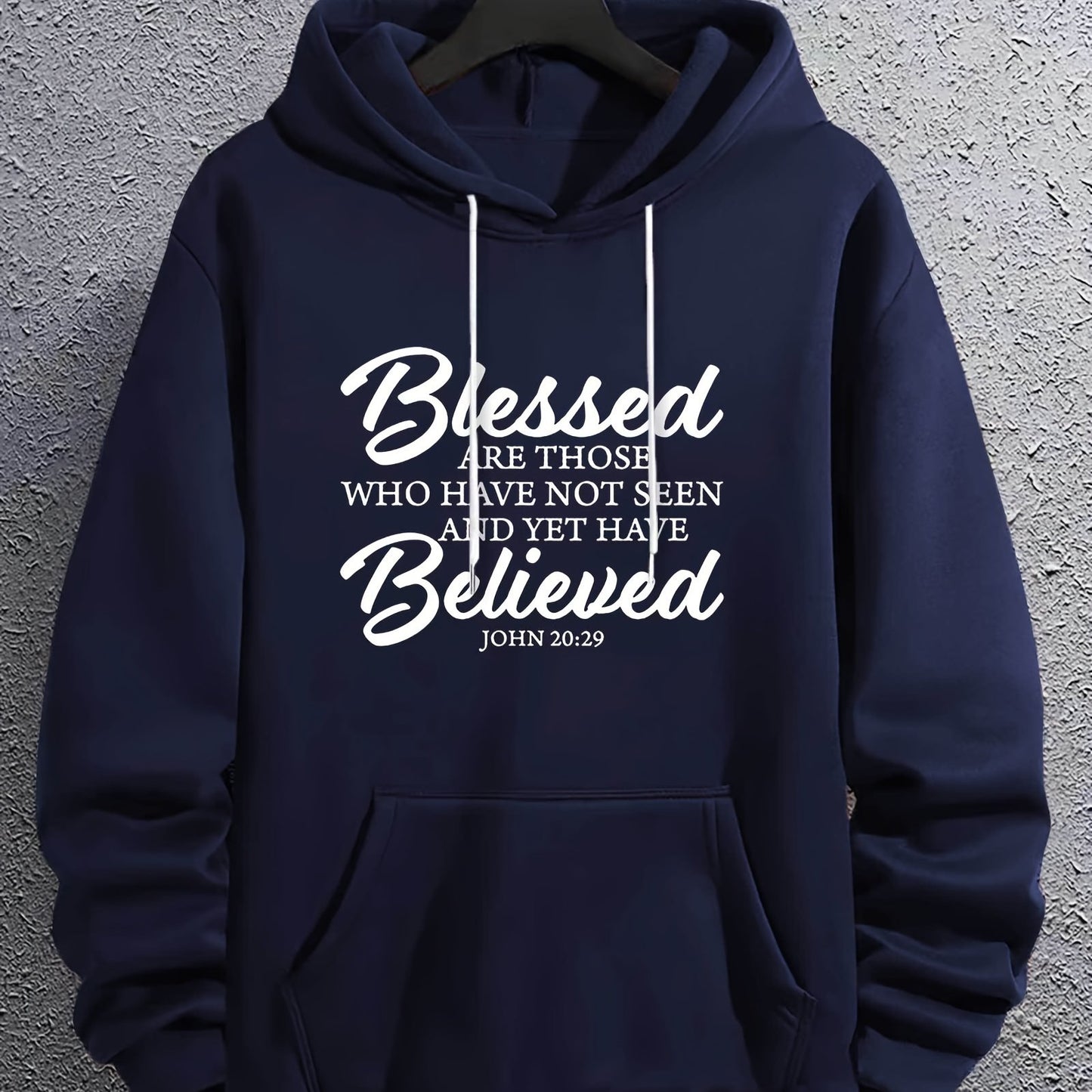 John 20:29 Blessed Are Those Who Have Not Seen & Yet Have Believed Unisex Christian Pullover Hooded Sweatshirt claimedbygoddesigns
