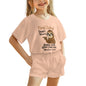 Tired Today He Will Give You Rest Youth Christian short-sleeved pajama set