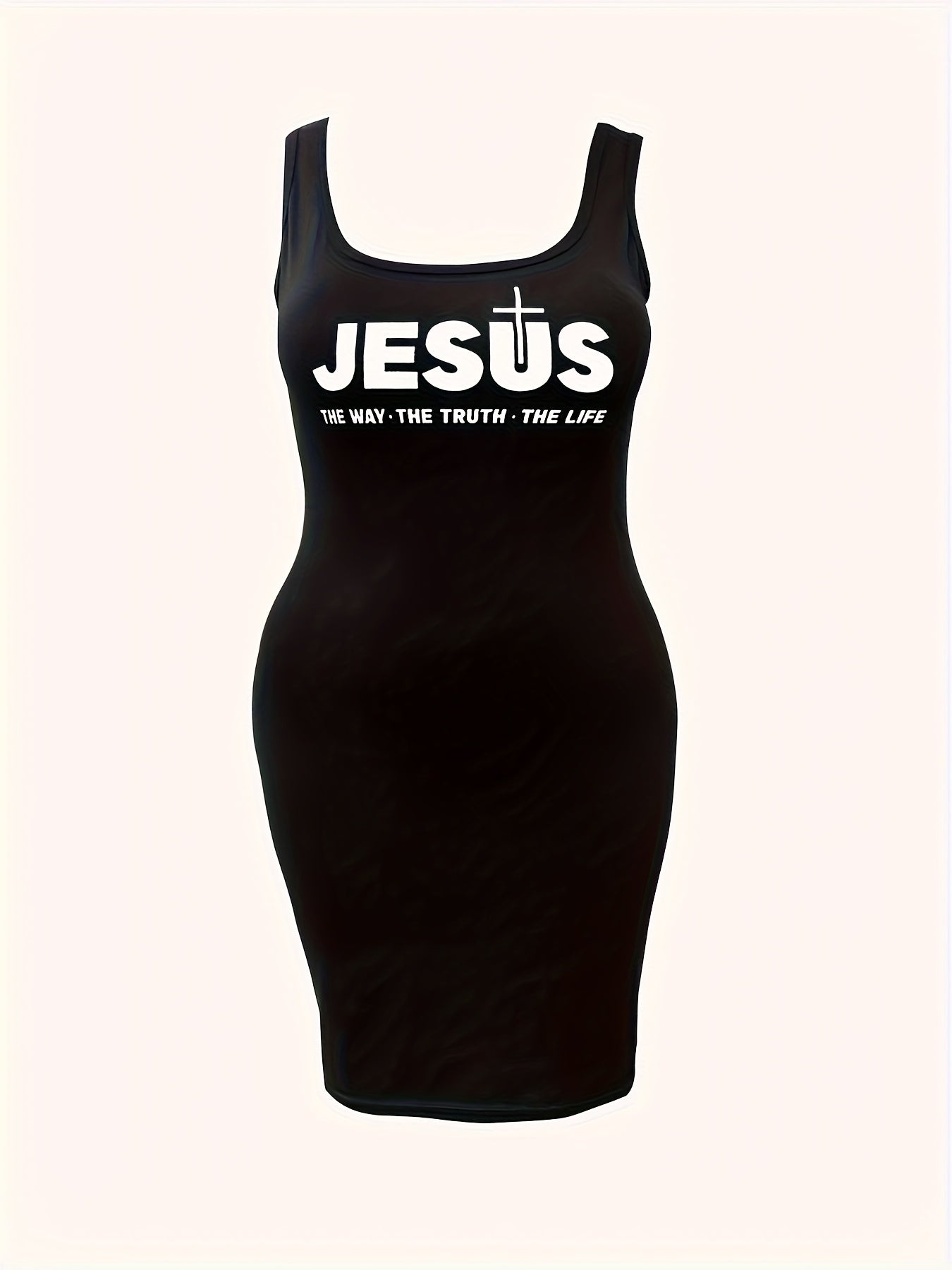 Jesus The Way The Truth The Life Plus Size Women's Christian Casual Dress claimedbygoddesigns