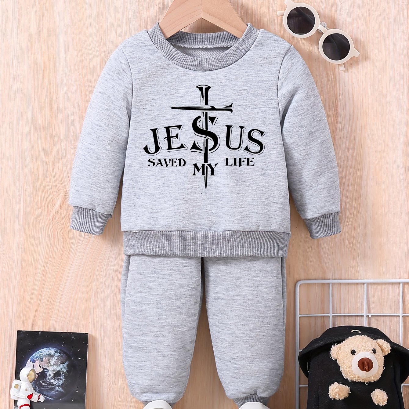 JESUS SAVED MY LIFE Christian Toddler Casual Outfit claimedbygoddesigns