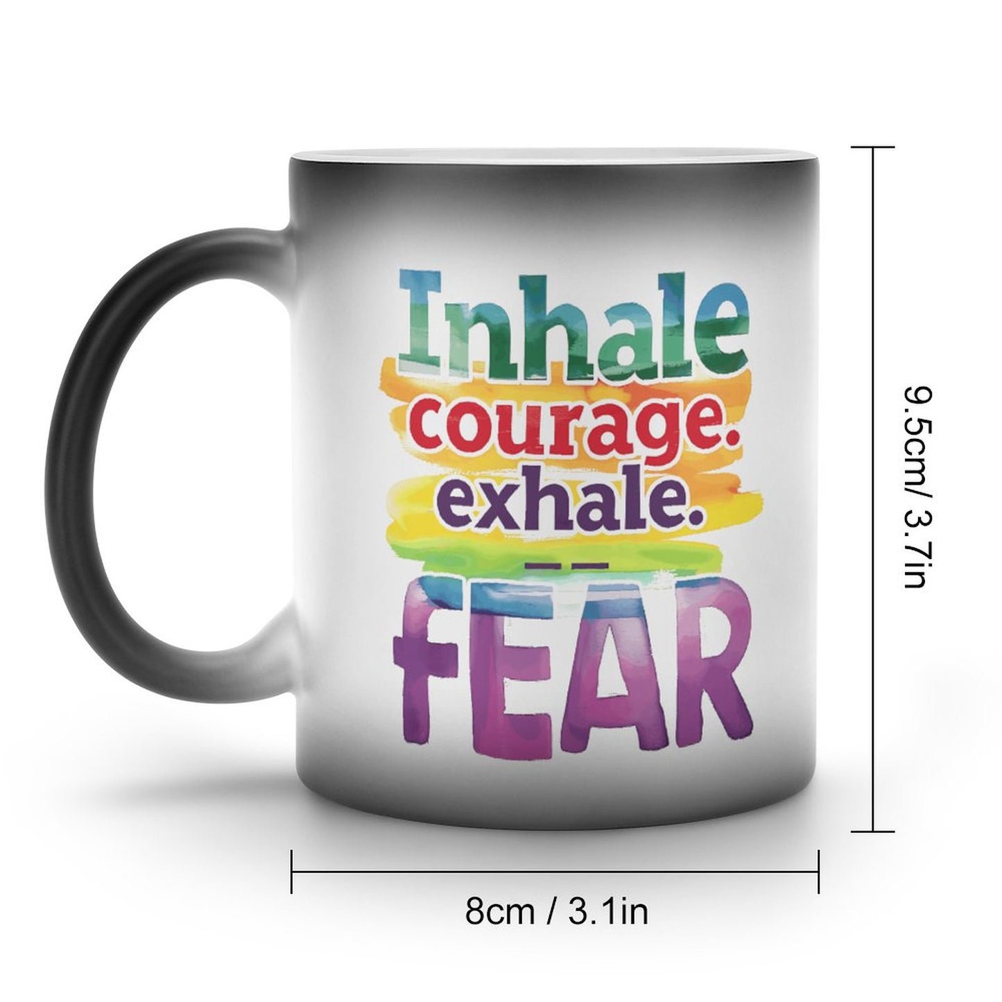 Inhale Courage Exhale Fear Christian Color Changing Mug (Dual-sided )