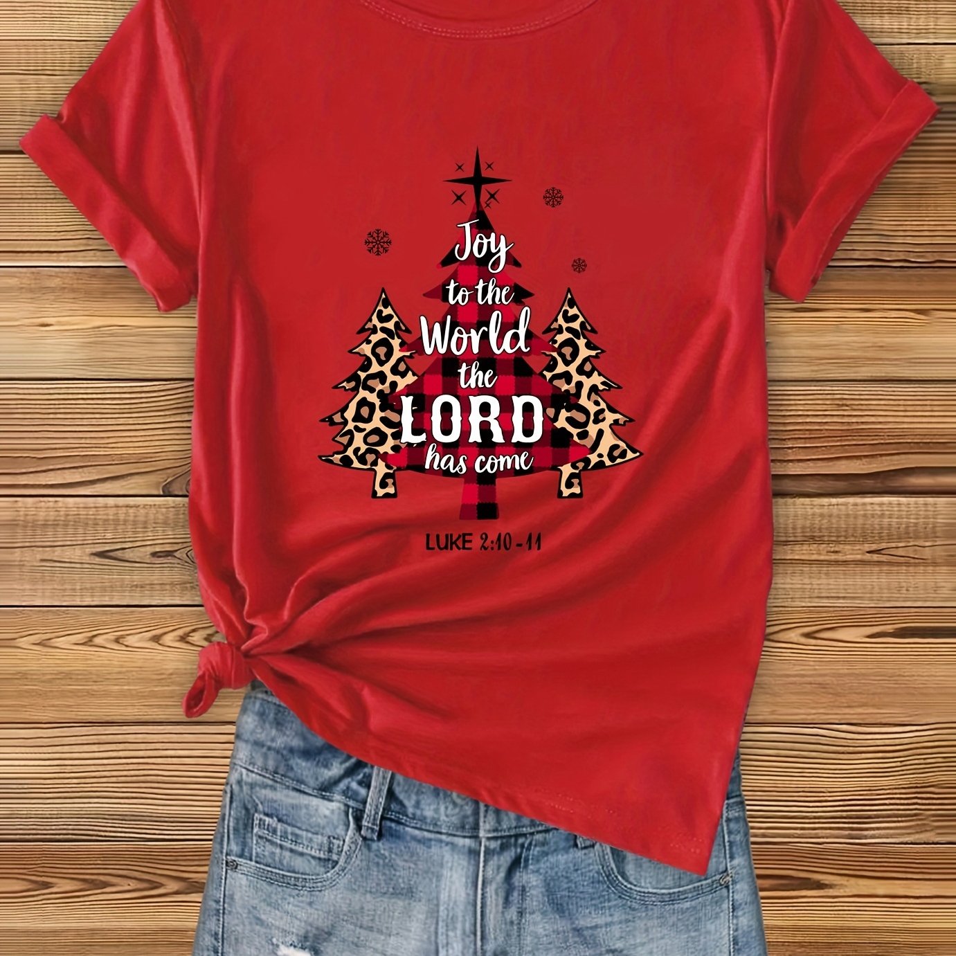 Joy To The World The Lord Has Come (Christmas Themed) Women's Christian T-shirt claimedbygoddesigns