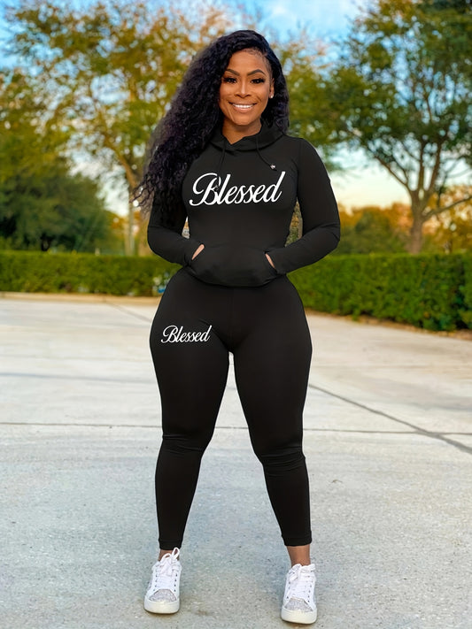 Blessed Women's Christian Casual Outfit claimedbygoddesigns