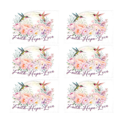 Faith Hope Love Christian Placemat 12’’ x 18’’ (Set of 6) - ClaimedbyGodDesigns