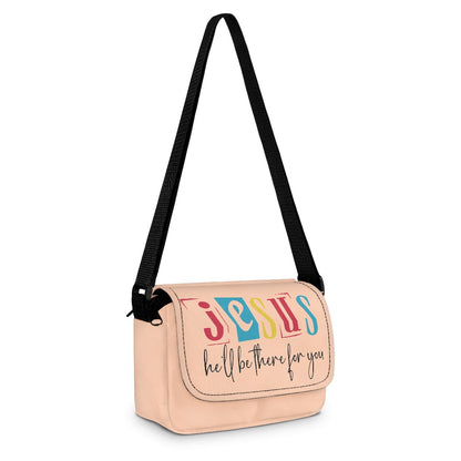 Jesus He'll Be There For You Christian Kids Flap Crossbody Bag