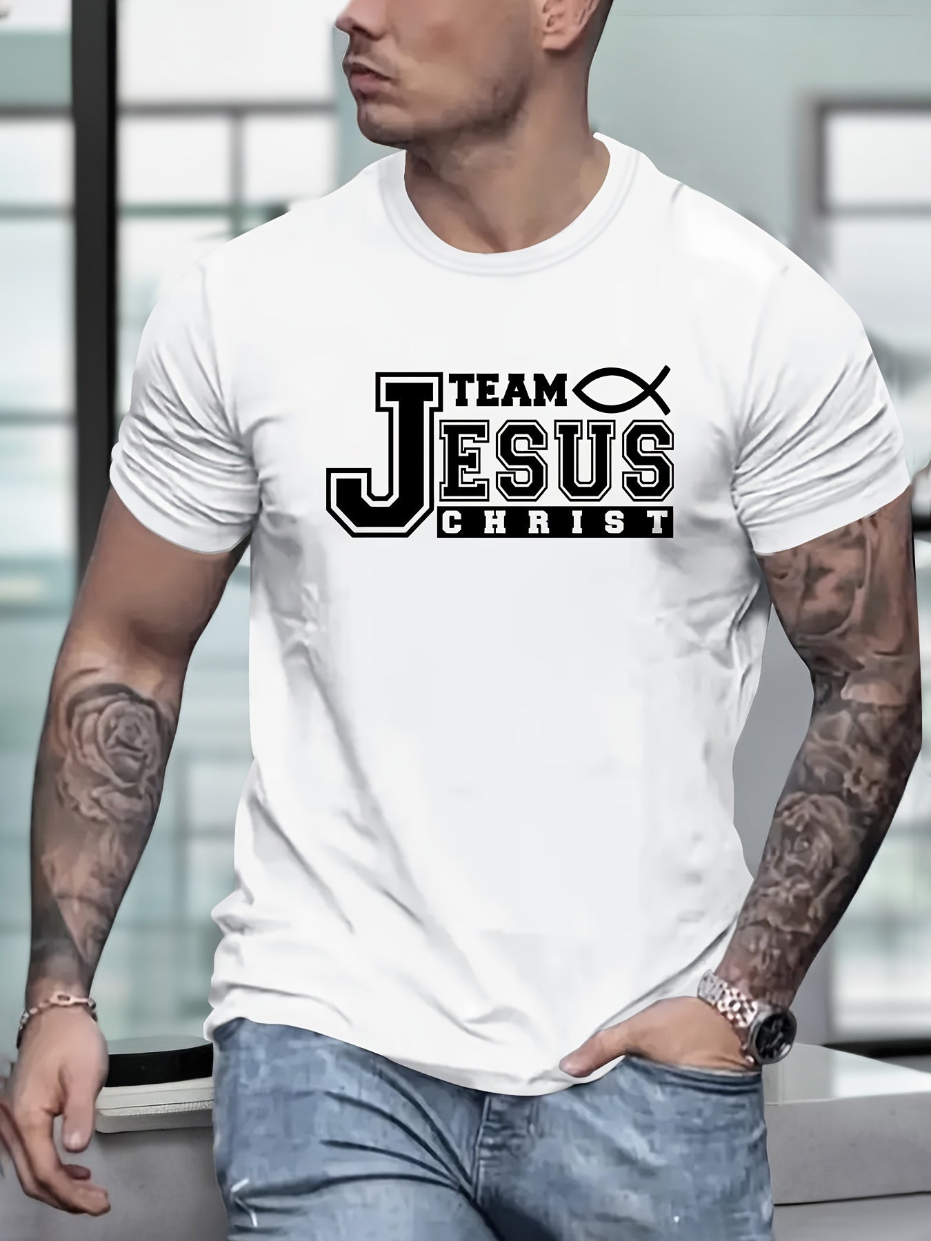 Team Jesus Christ Men's Christian T-shirt claimedbygoddesigns