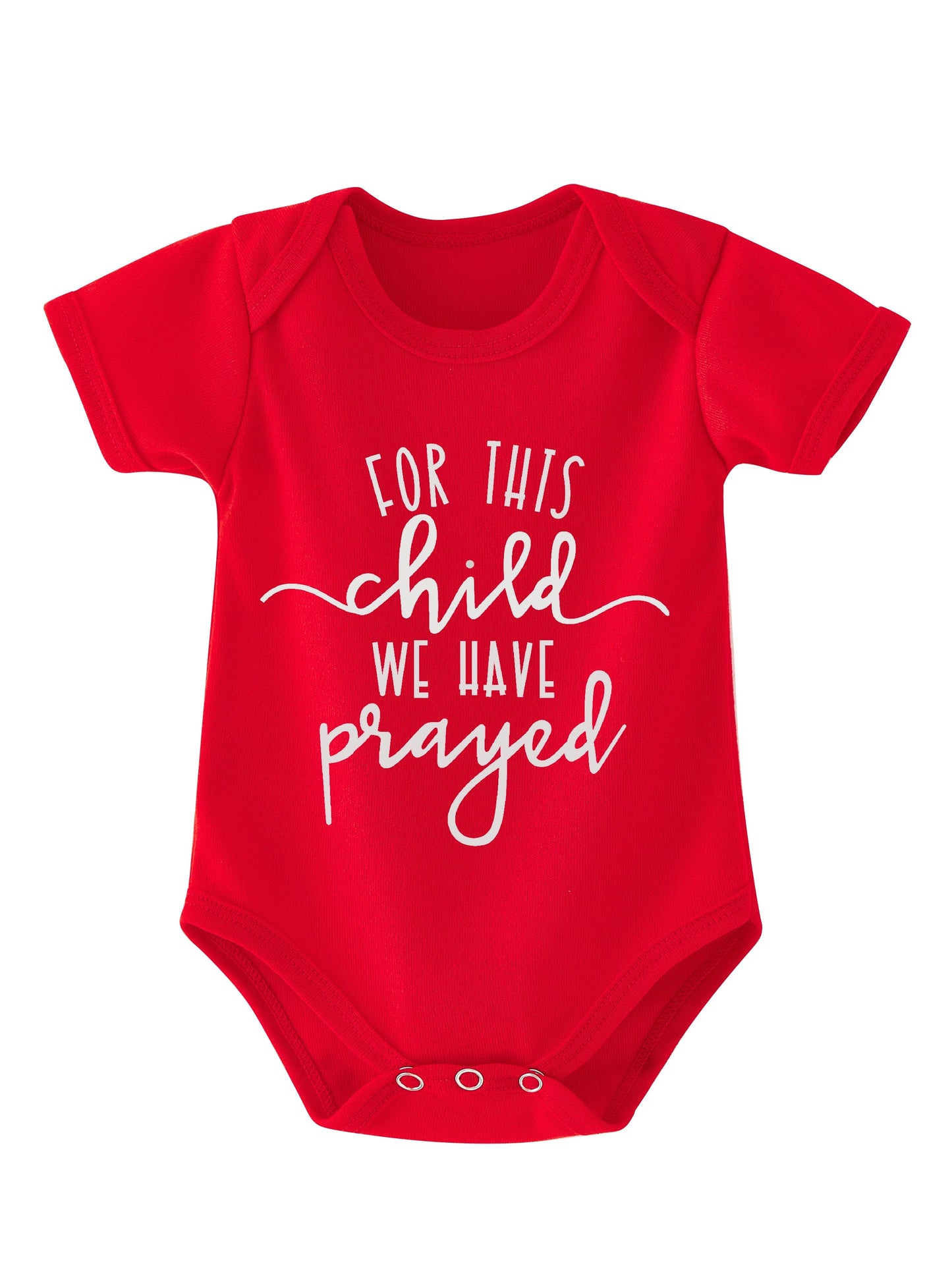 For This Child We Have Prayed Christian Baby Onesie claimedbygoddesigns