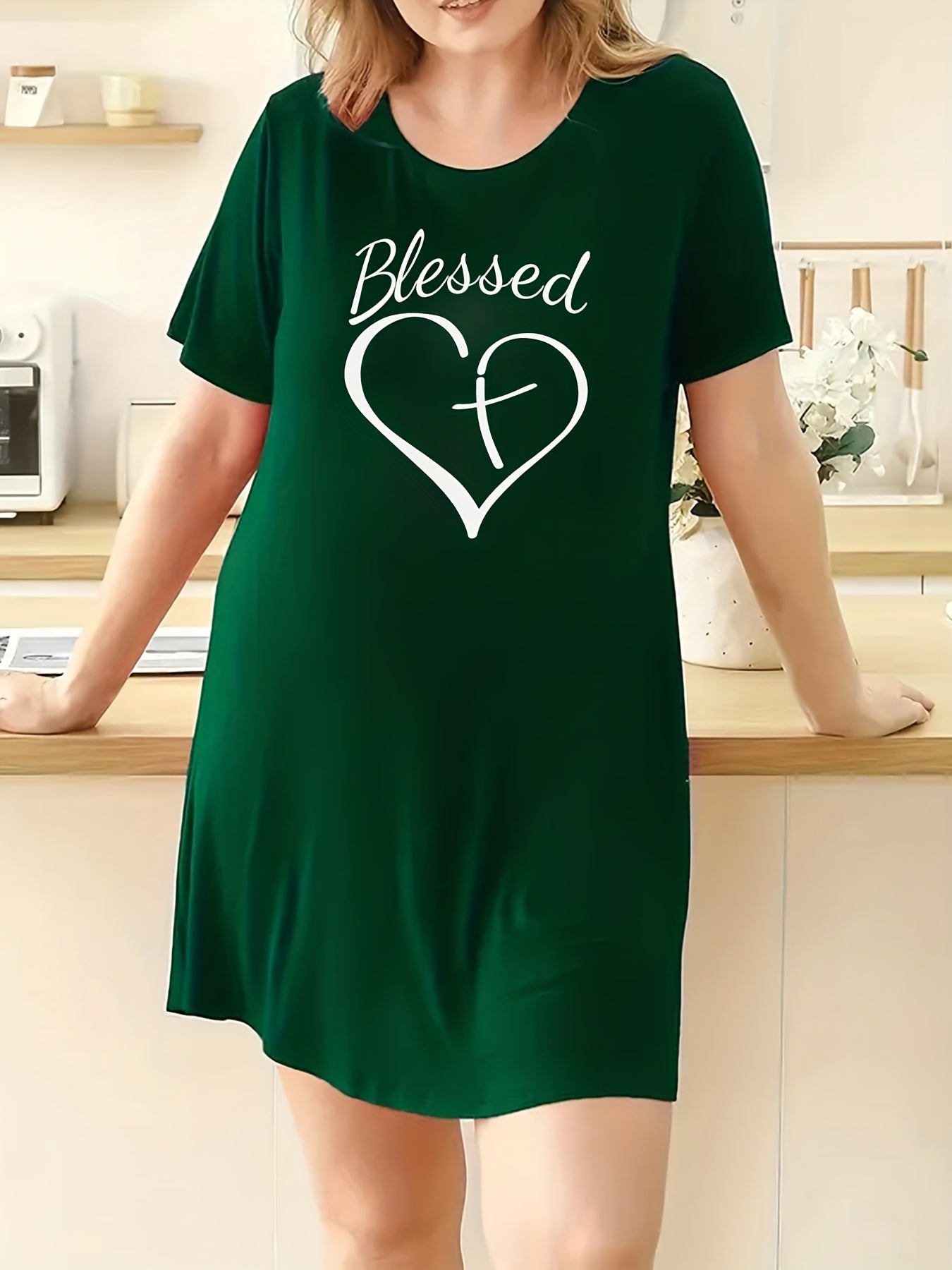 Blessed Plus Size Women's Christian Pajamas claimedbygoddesigns