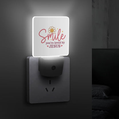 Smile You're Loved Christian Night Light For Kids - ClaimedbyGodDesigns