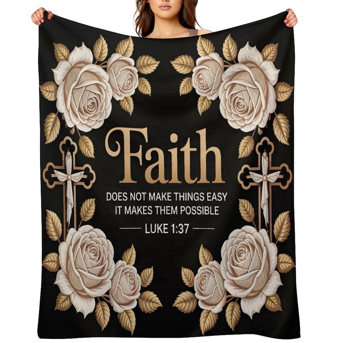 Faith Christian Flannel Throw Blanket