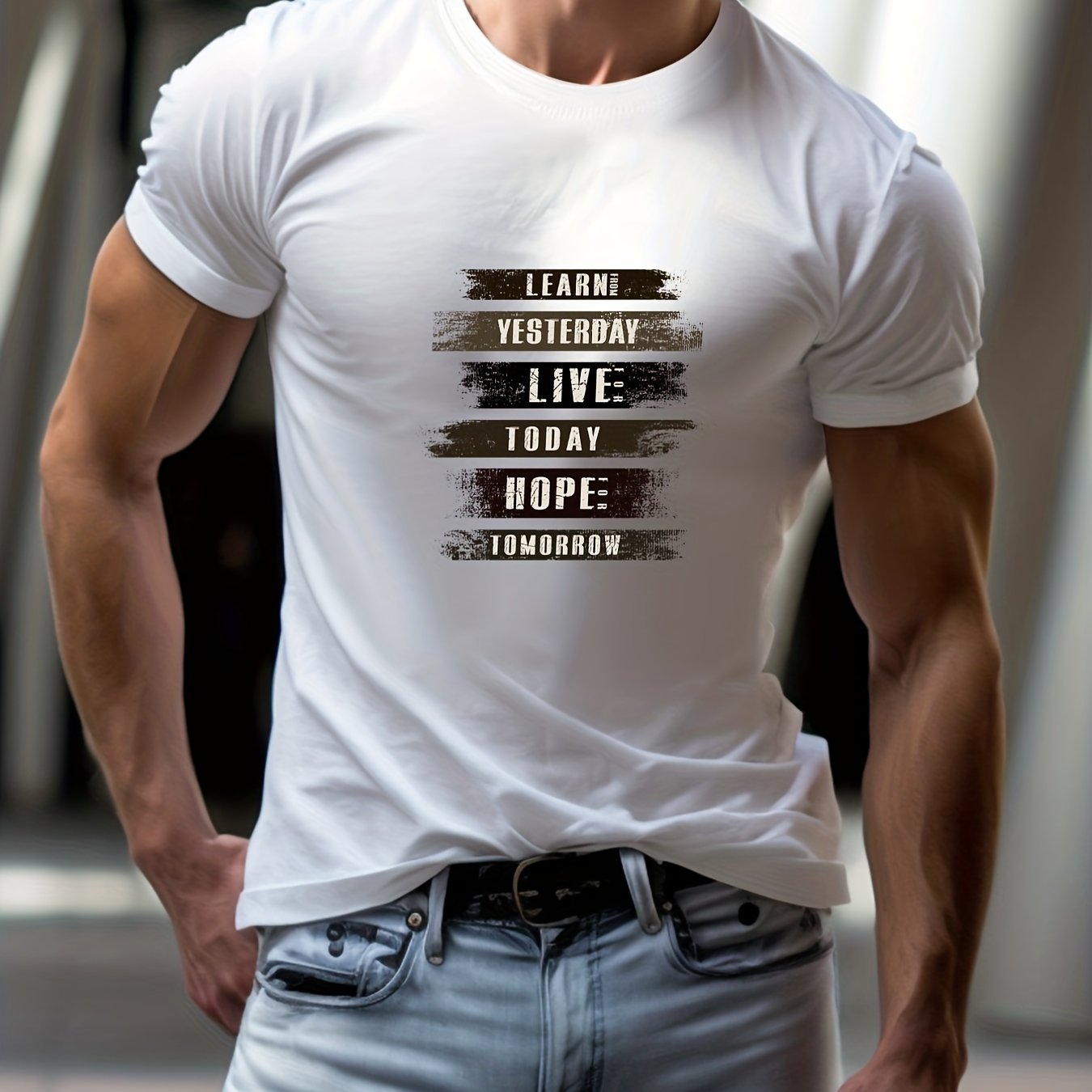 Learn From Yesterday Live For Today Hope For Tomorrow Men's Christian T-shirt claimedbygoddesigns