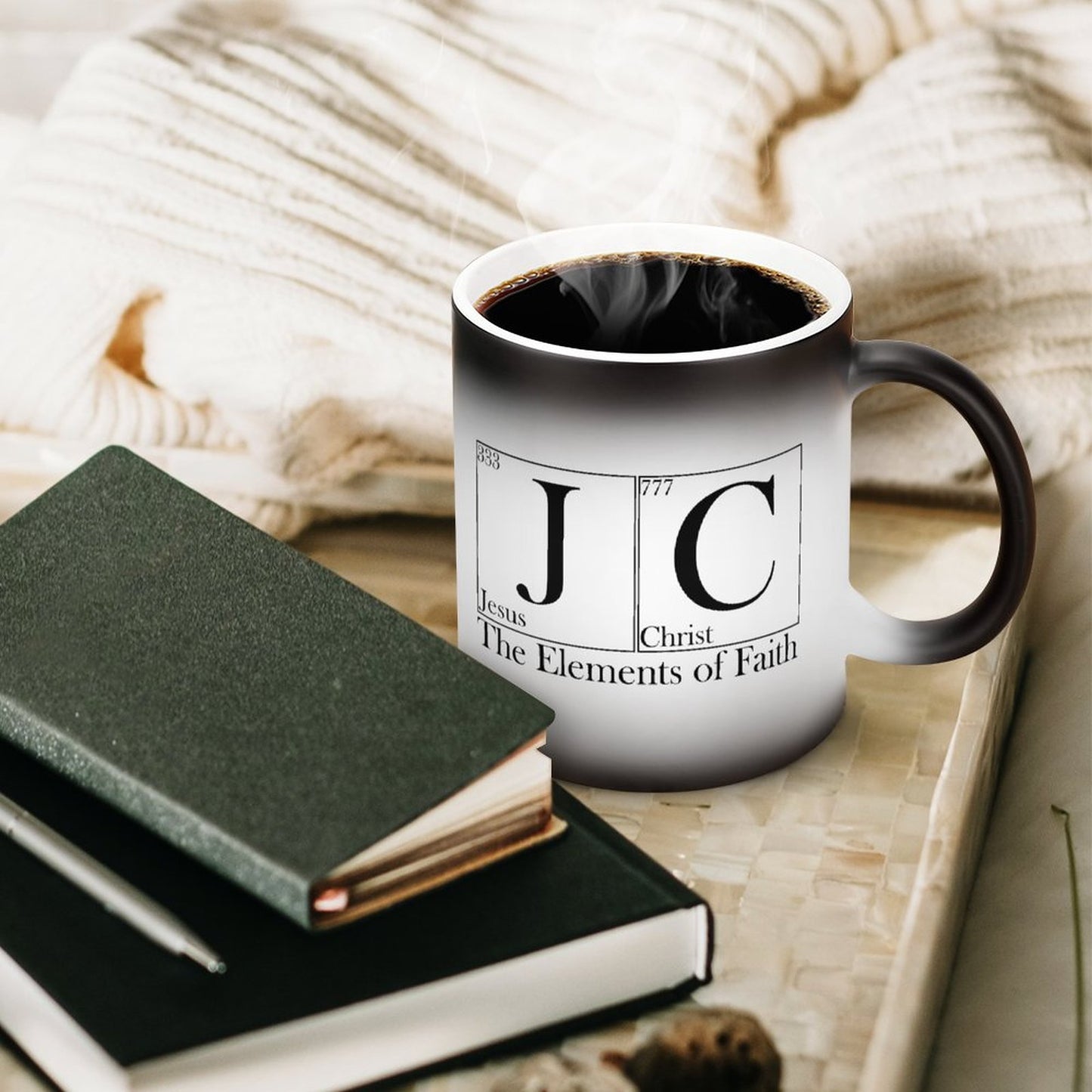 JC Jesus Christ The Elements Of Faith Christian Color Changing Mug (Dual-sided)