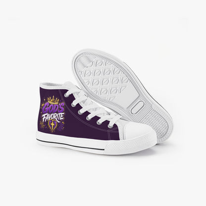 God's Favorite Christian Kid’s High - Top Canvas Shoes - ClaimedbyGodDesigns