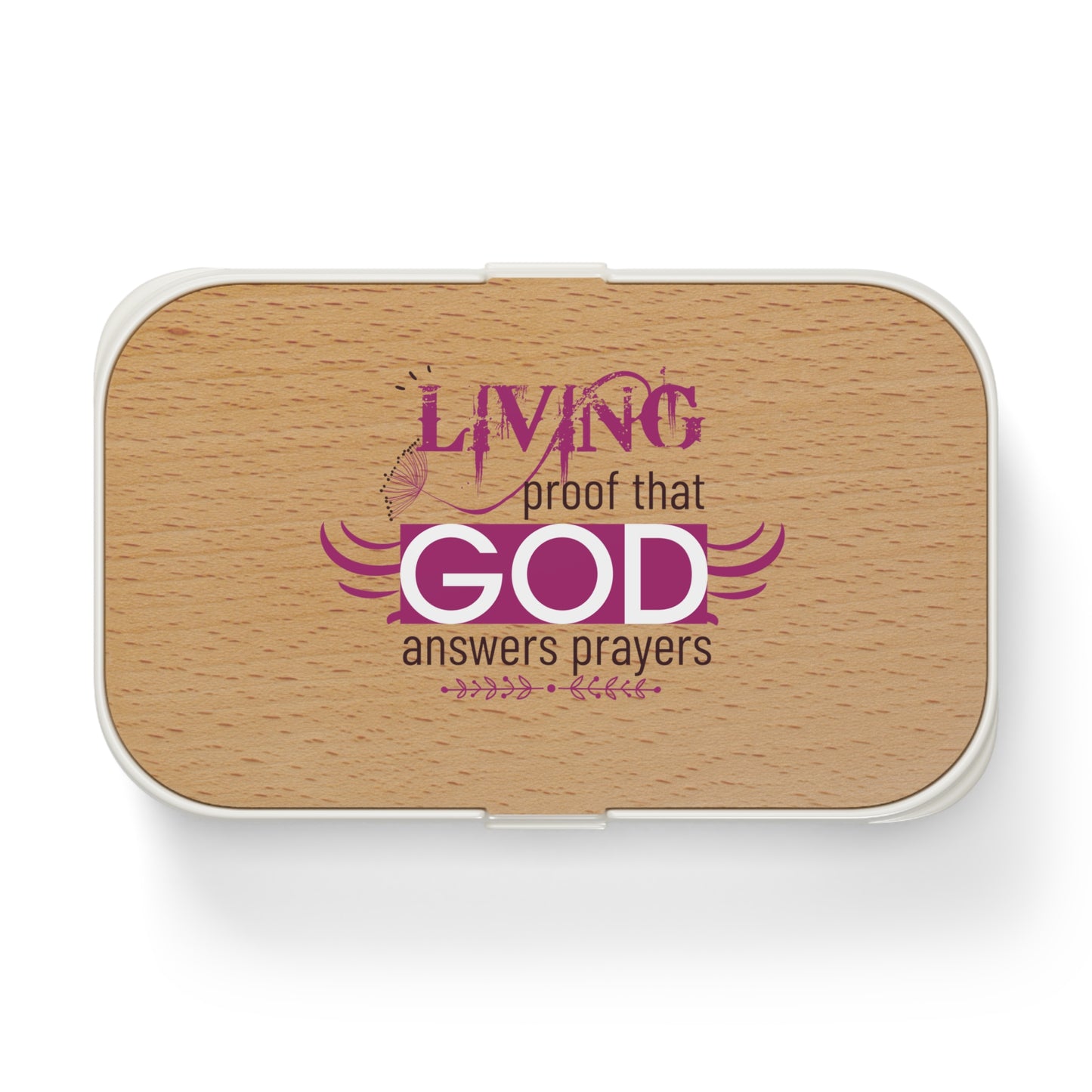 Living Proof That God Answers Prayers Christian Bento Lunch Box Printify