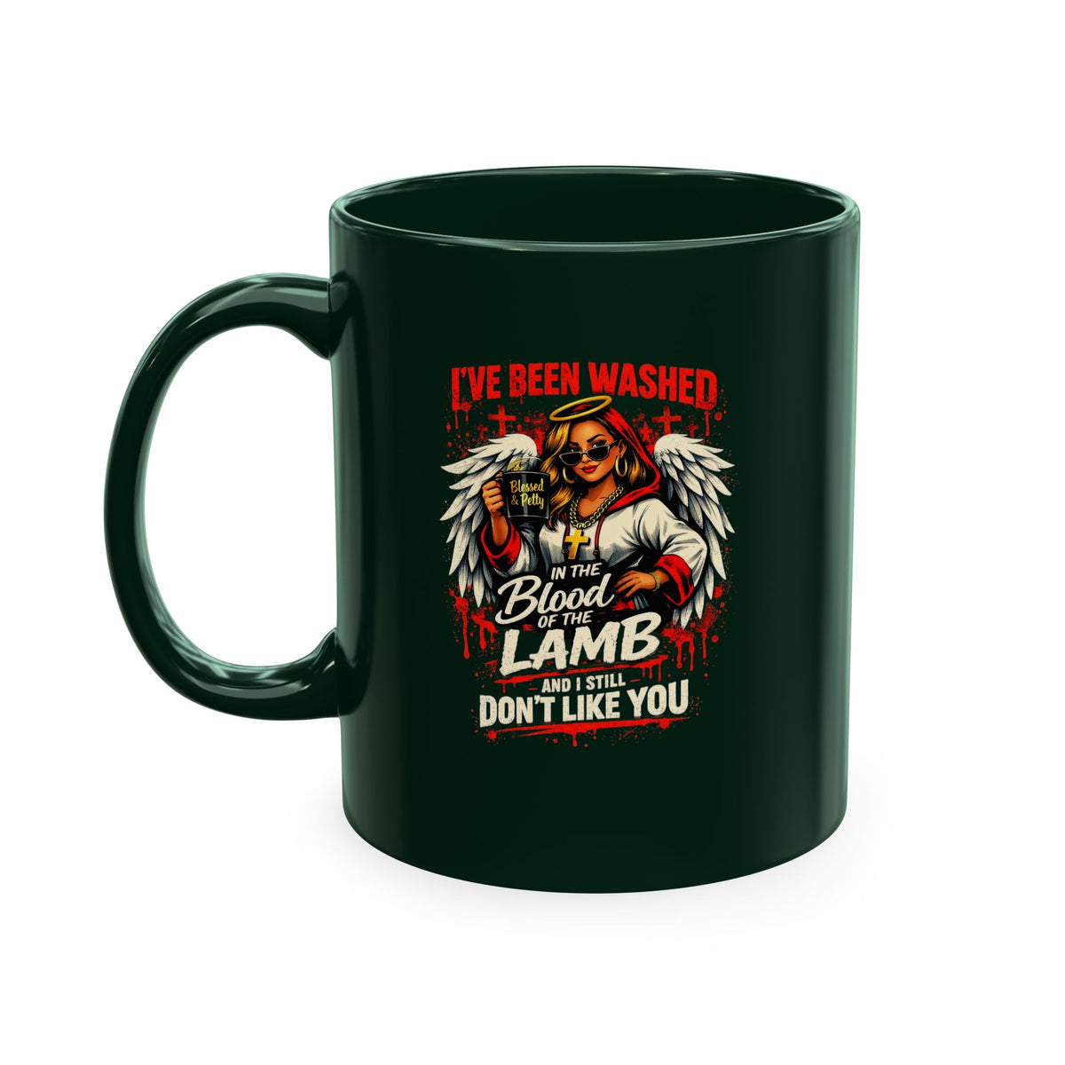 Ceramic Mug — 'I've Been Washed in the Blood of the Lamb' Christian Faith Coffee Cup