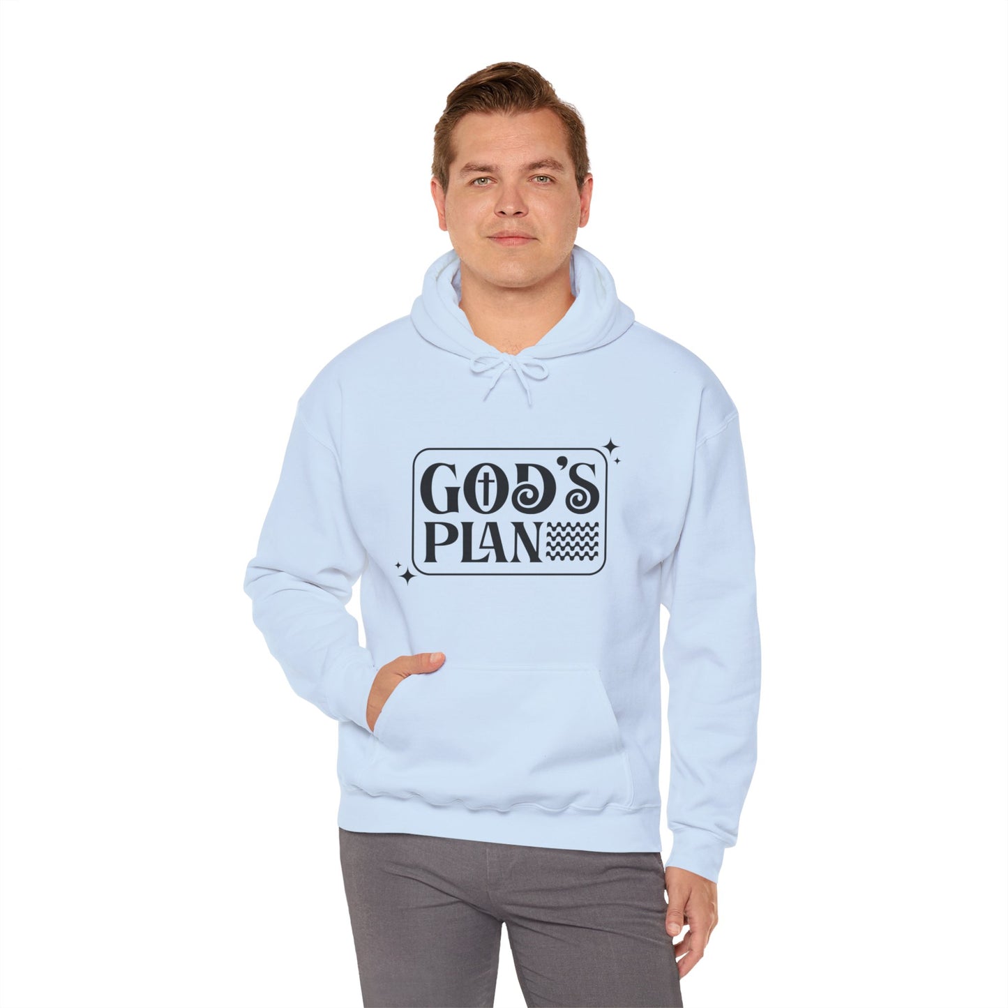 God's Plan Over MIne Unisex Christian Hooded Pullover Sweatshirt