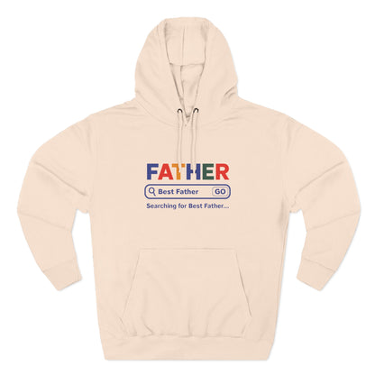Father's Day Three - Panel Fleece Hoodie, Gift for Dad, Best Father Hoodie, Personalized Father Sweatshirt, Cute Dad Attire - ClaimedbyGodDesigns
