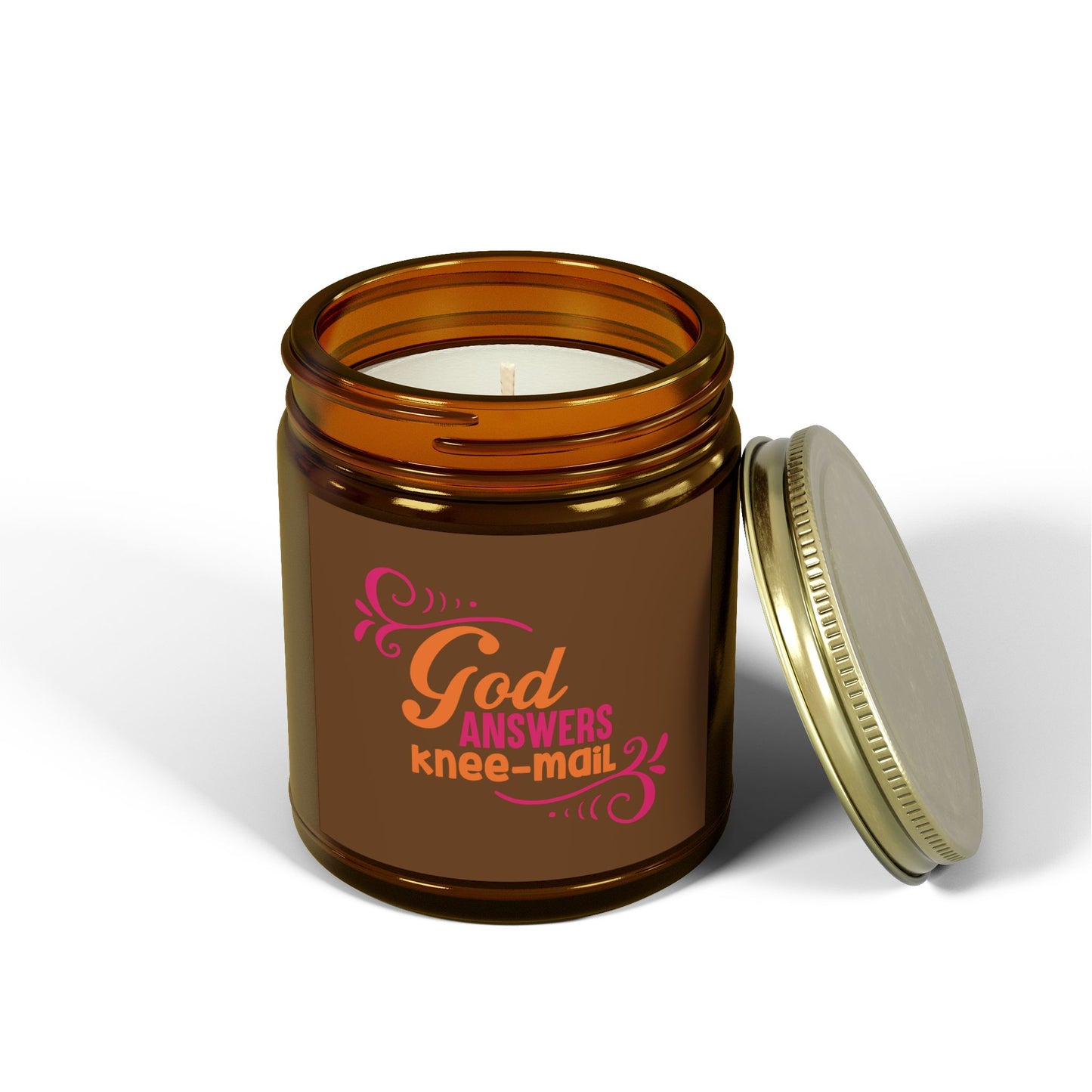 God Answers Knee Mail Christian Scented Candle (4oz, 9oz)