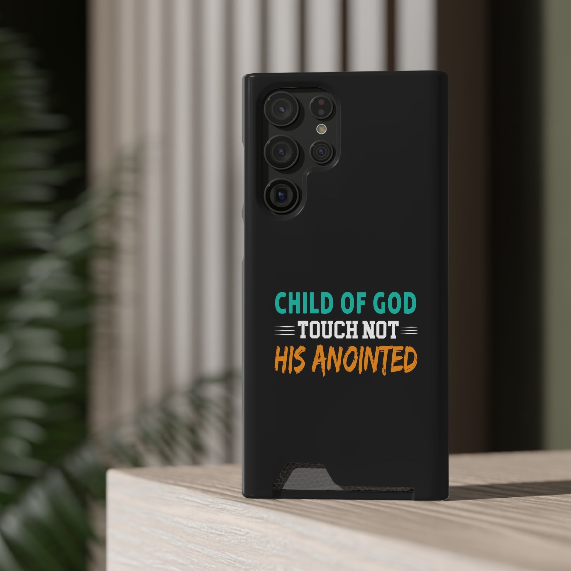 Child Of God Touch Not His Anointed Christian Phone Case With Card Holder Printify