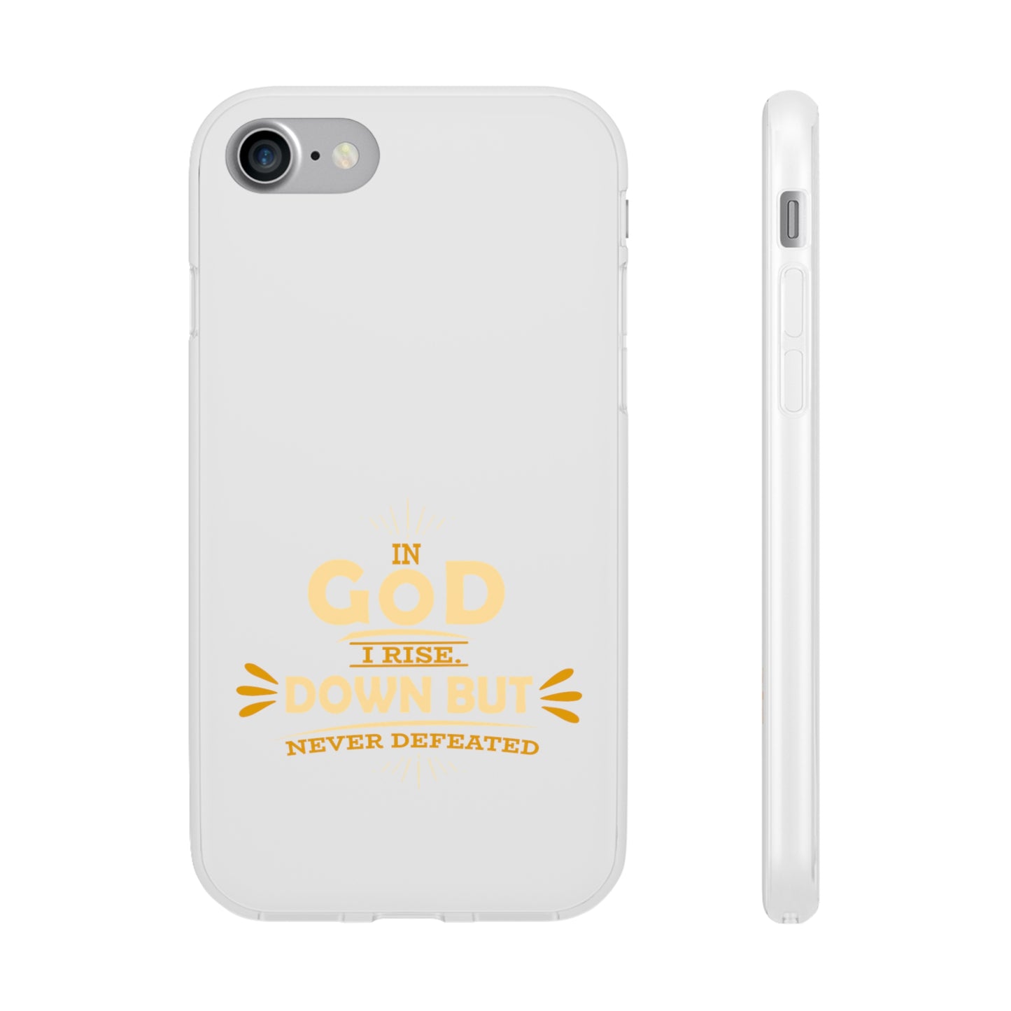 In God I Rise Down But Never Defeated  Flexi Phone Case