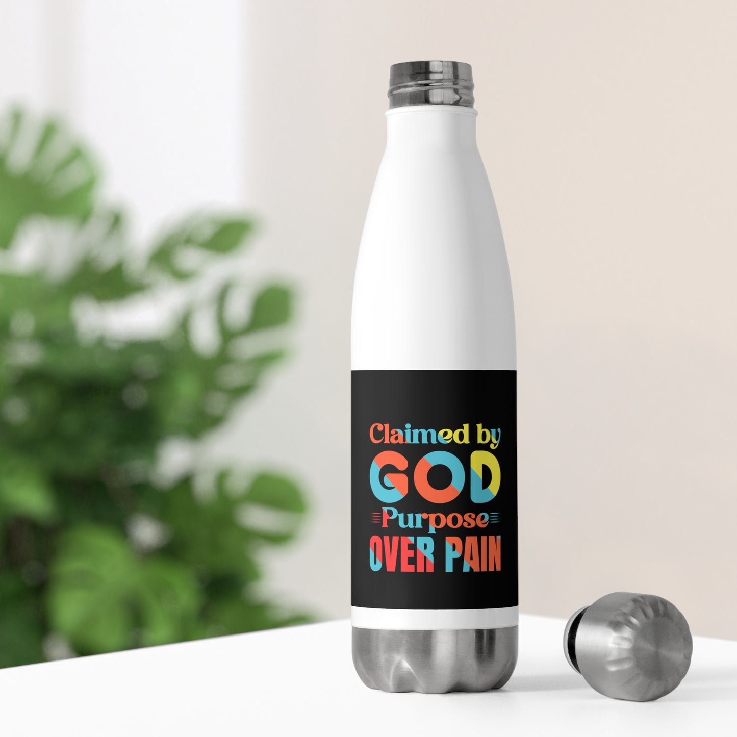 Claimed By God Purpose Over Pain (2) Insulated Bottle 20oz Printify