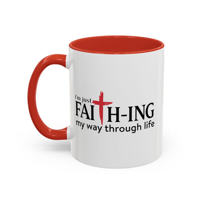 Faith-Inspired Coffee Accent Mug - Motivational Drinkware for Daily Inspiration