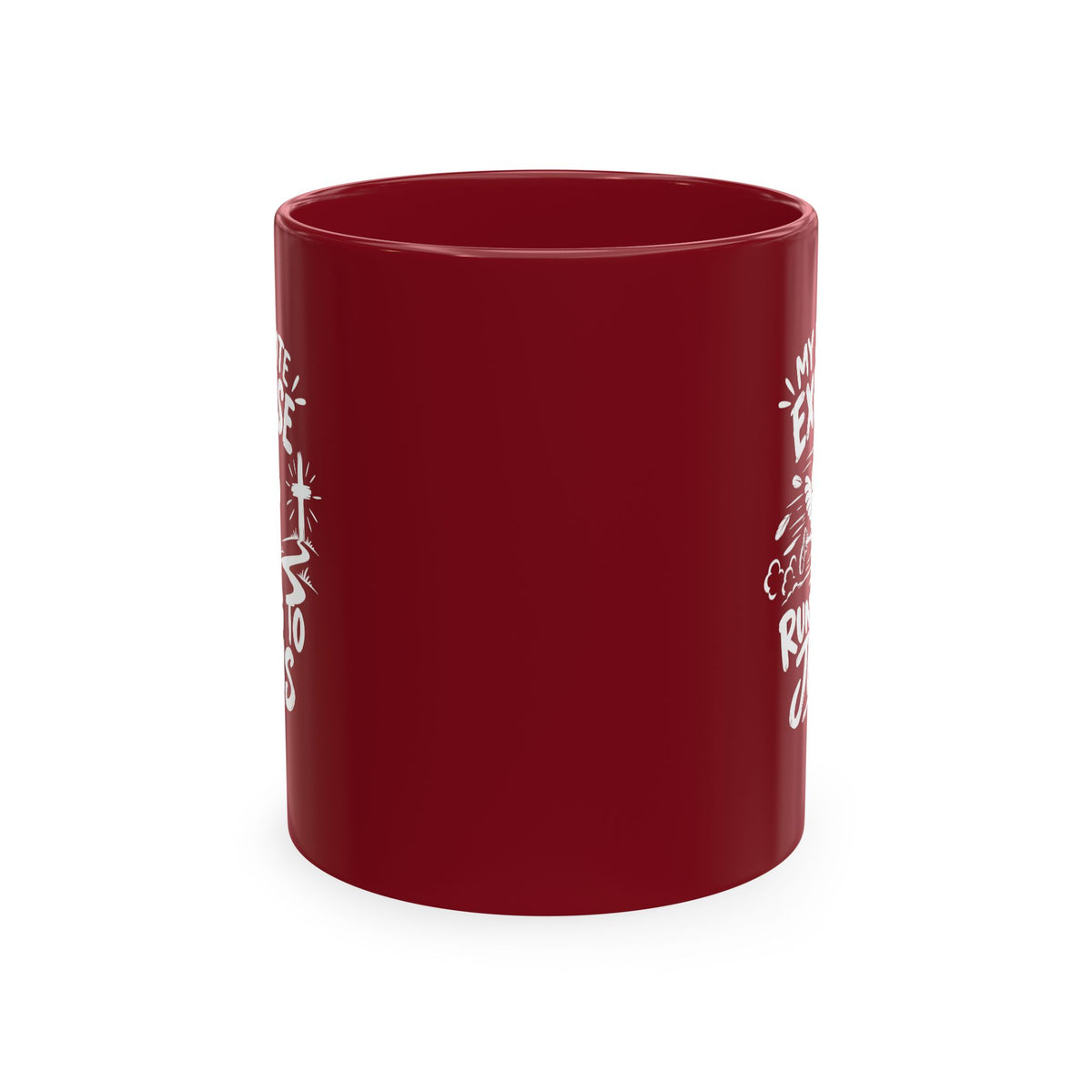 My Favorite Exercise Is Running to Jesus Christian Ceramic Mug