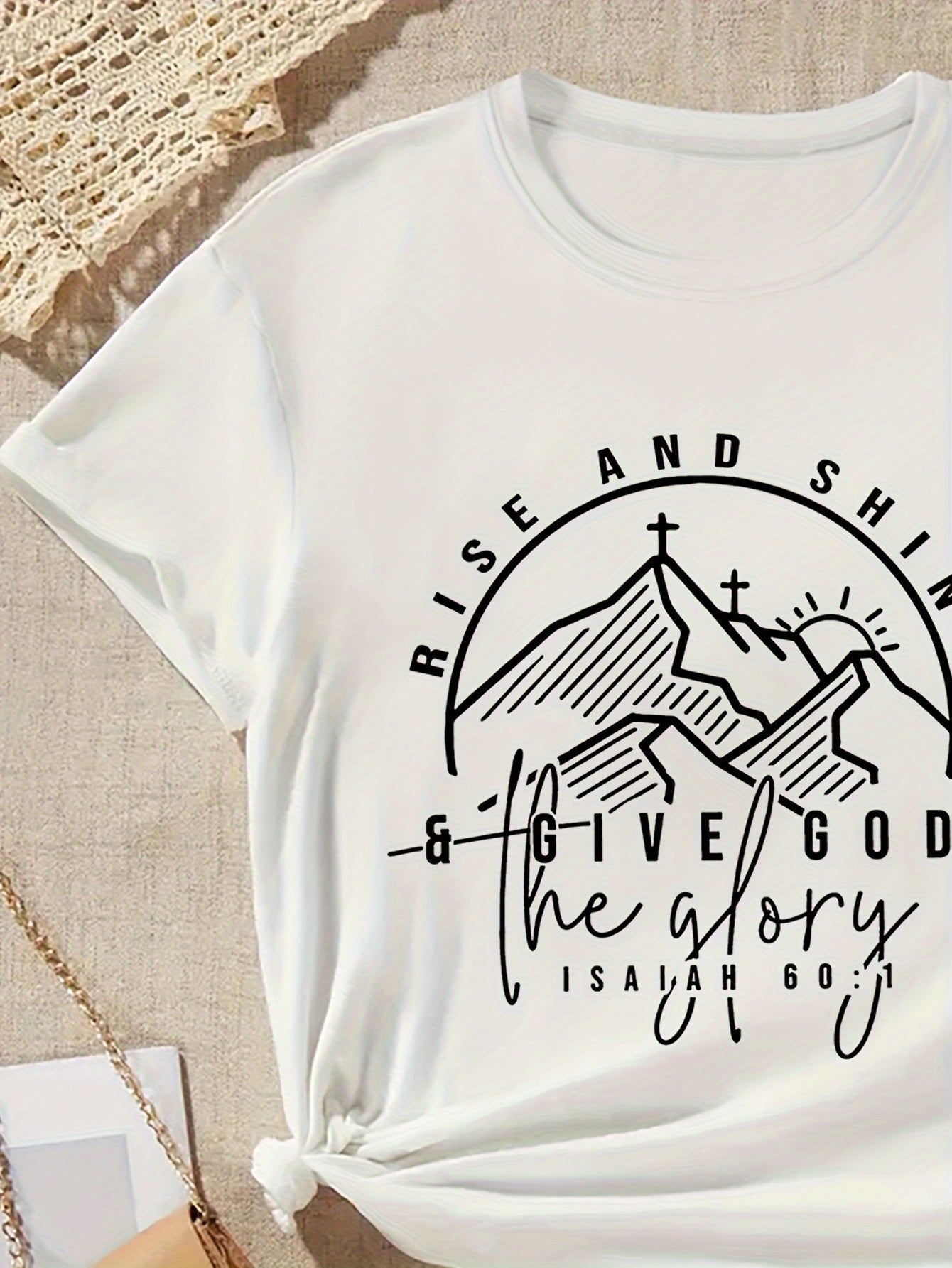 RISE AND SHINE Youth Christian T-shirt claimedbygoddesigns