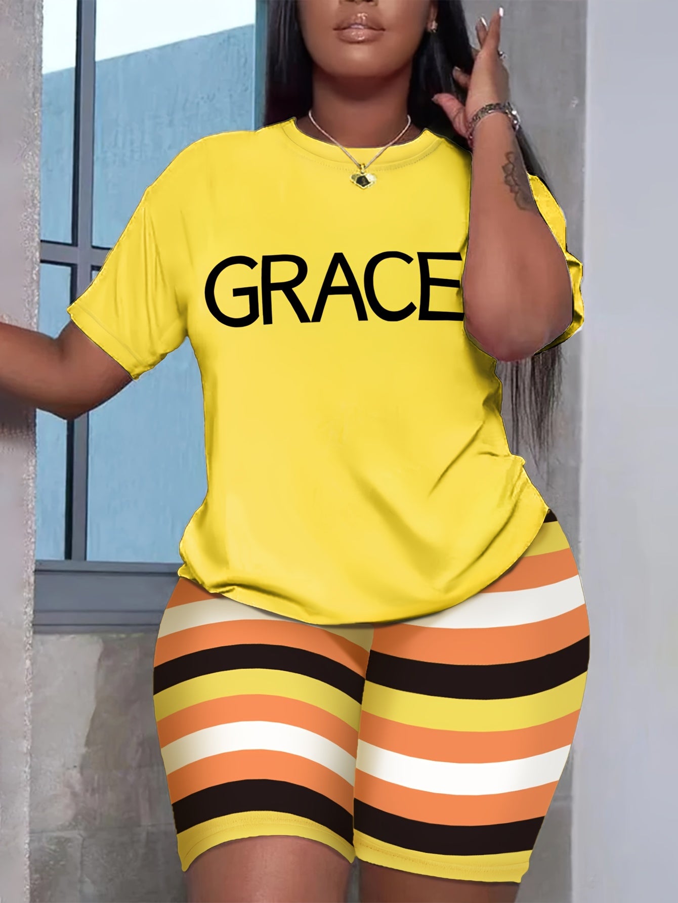 Grace Plus Size Women's Christian Casual Outfit claimedbygoddesigns