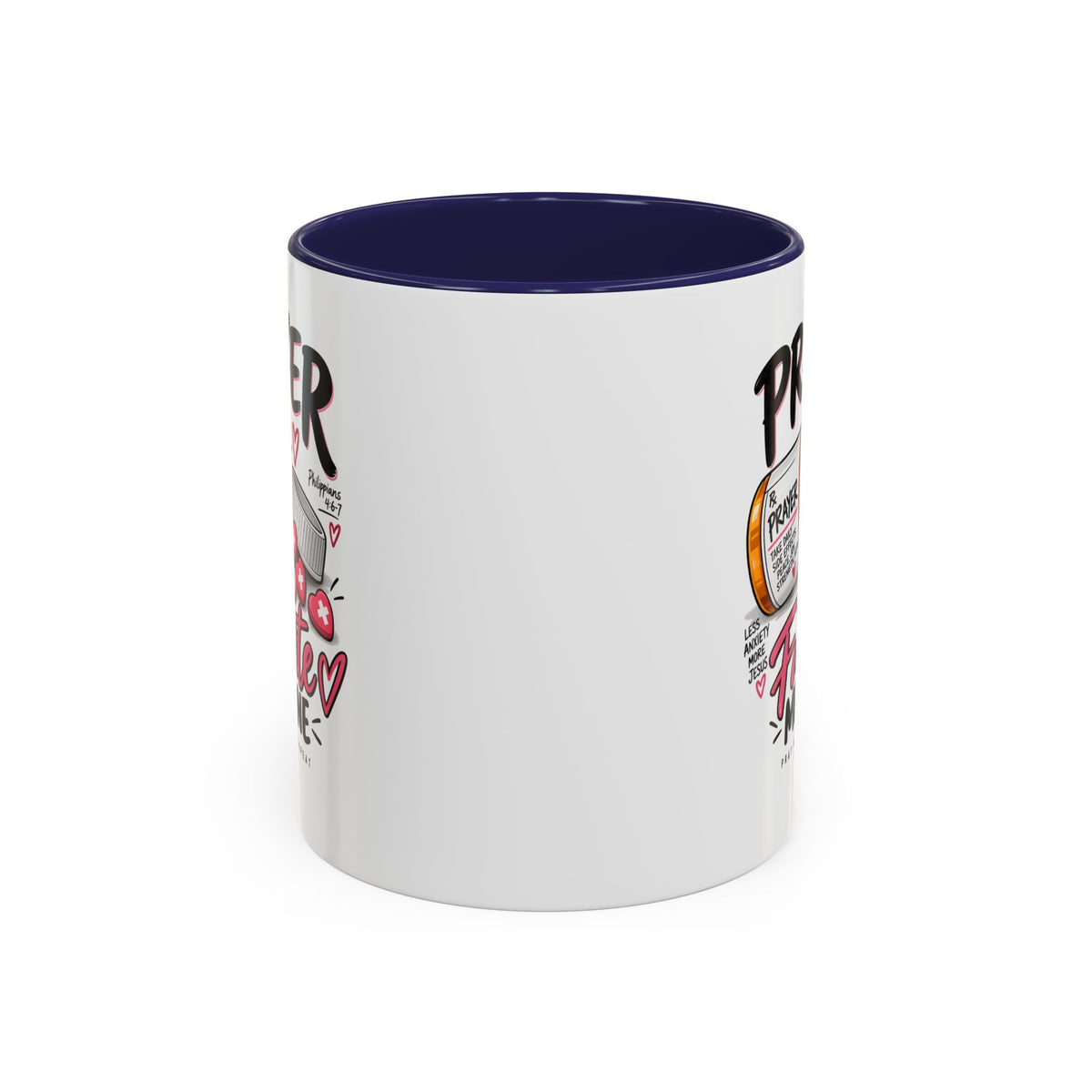 Prayer Is My Favorite Medicine Accent Coffee Mug – Inspirational Religious Gift