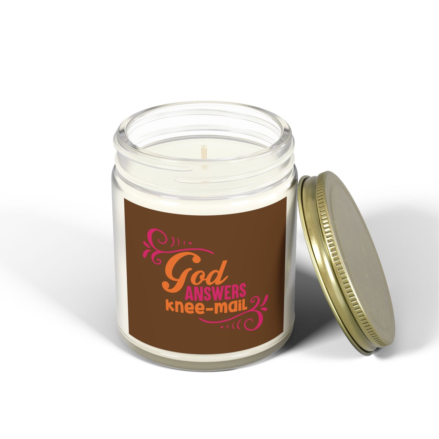 God Answers Knee Mail Christian Scented Candle (4oz, 9oz)