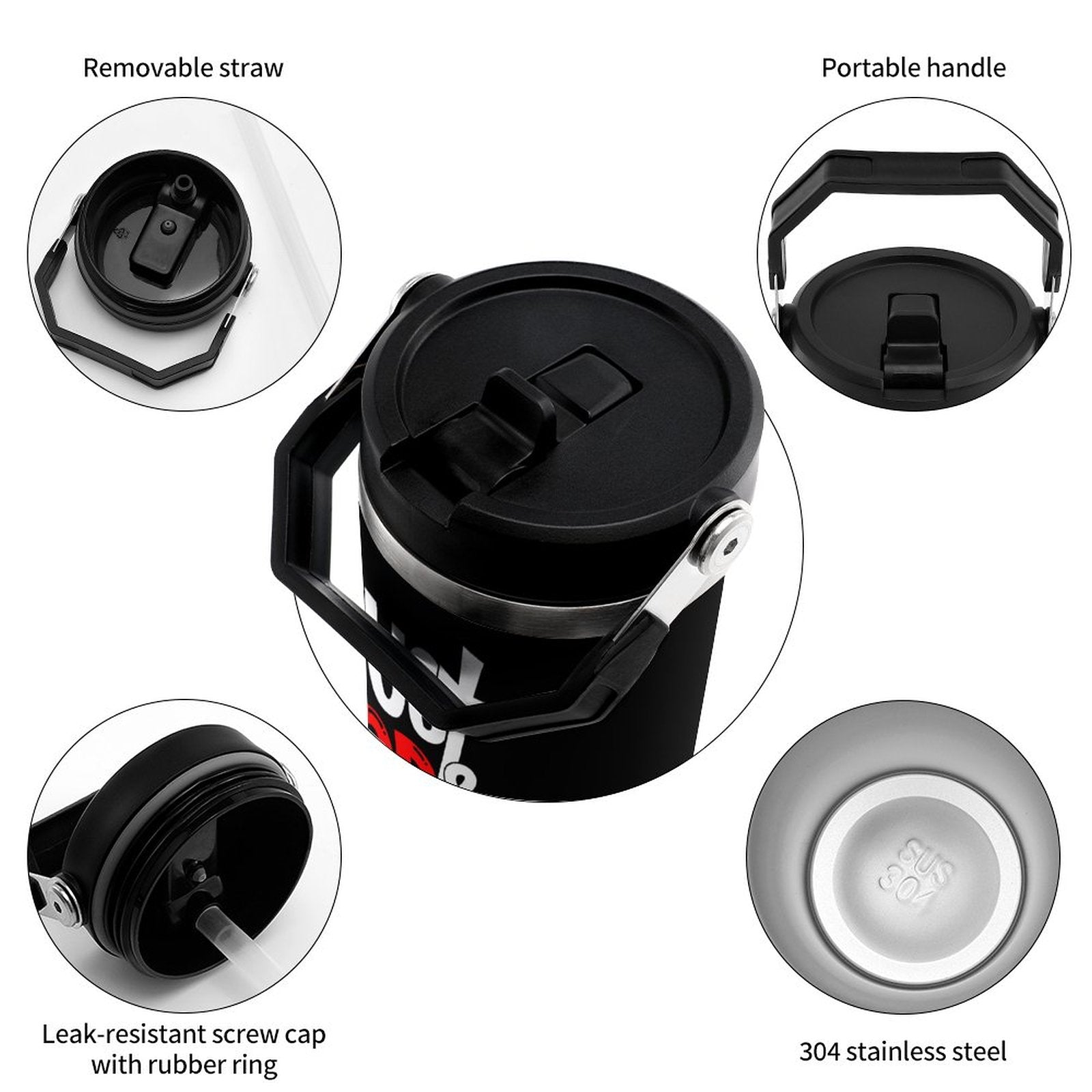 Trust Him And Chill Christian 30oz Car Tumbler with Handle - ClaimedbyGodDesigns