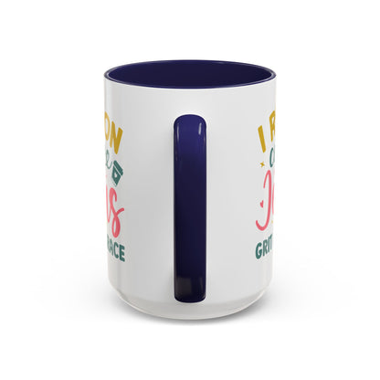 Inspirational Coffee Accent Mug - "I Run on Coffee & " - Perfect Gift for Faith & Coffee Lovers