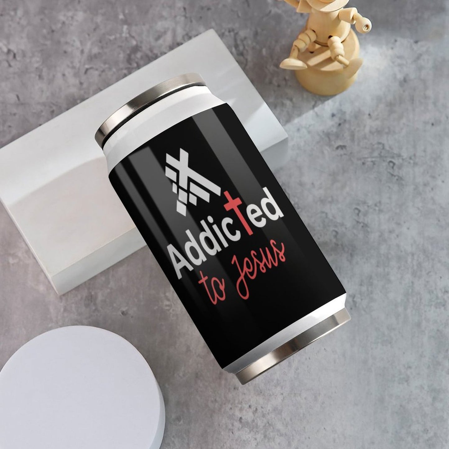 Addicted To Jesus Unique Christian Stainless Steel Tumbler with Straw SALE-Personal Design