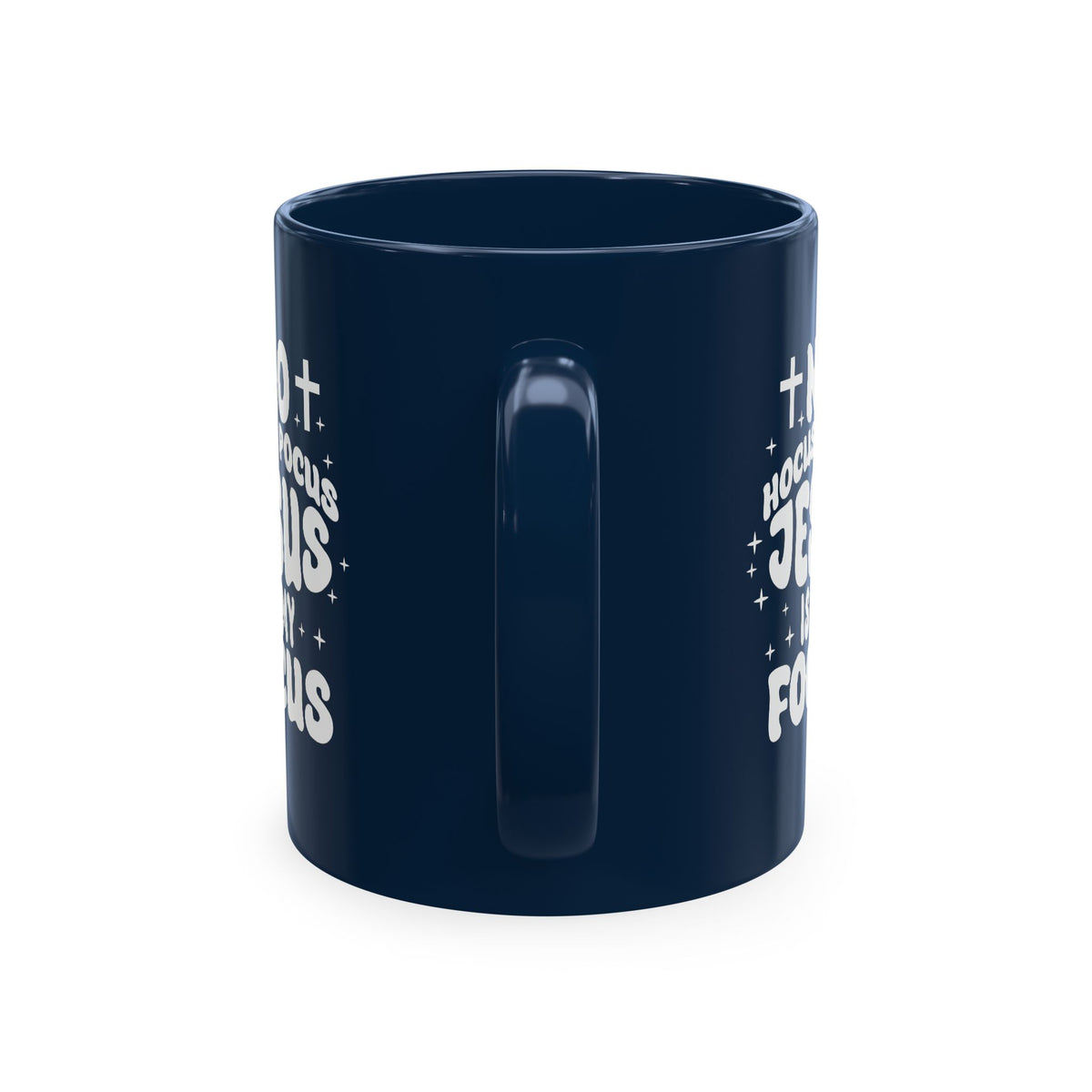 Halloween Mug - "No Hocus Pocus, Jesus Is My Focus" Christian Ceramic Coffee Cup