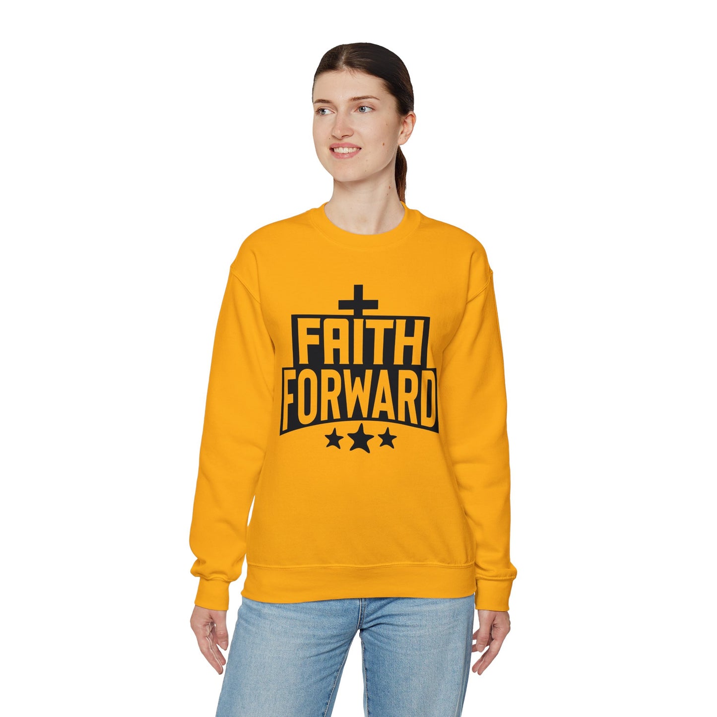 Faith Forward  Unisex Heavy Blend™ Crewneck Christian Sweatshirt