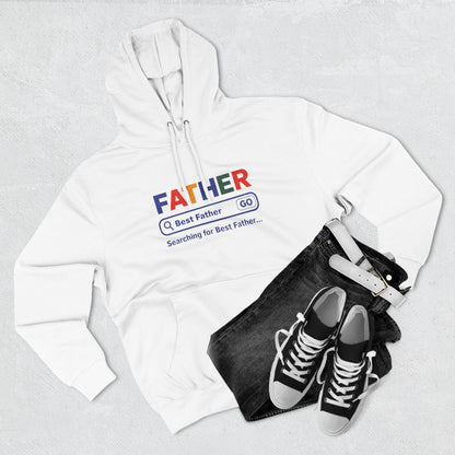 Father's Day Three - Panel Fleece Hoodie, Gift for Dad, Best Father Hoodie, Personalized Father Sweatshirt, Cute Dad Attire - ClaimedbyGodDesigns