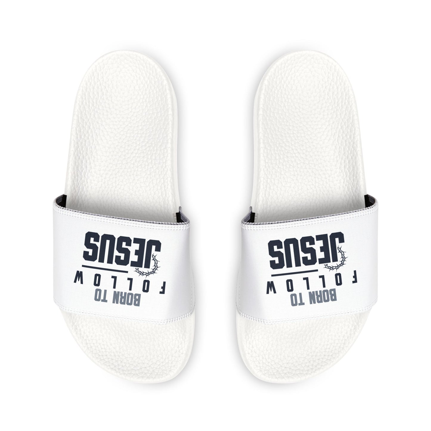 Born to Follow Him Sandals, Women's Inspirational Slide Sandals, Faith-Based Summer Footwear, Christian Gift, Vacation Sandals