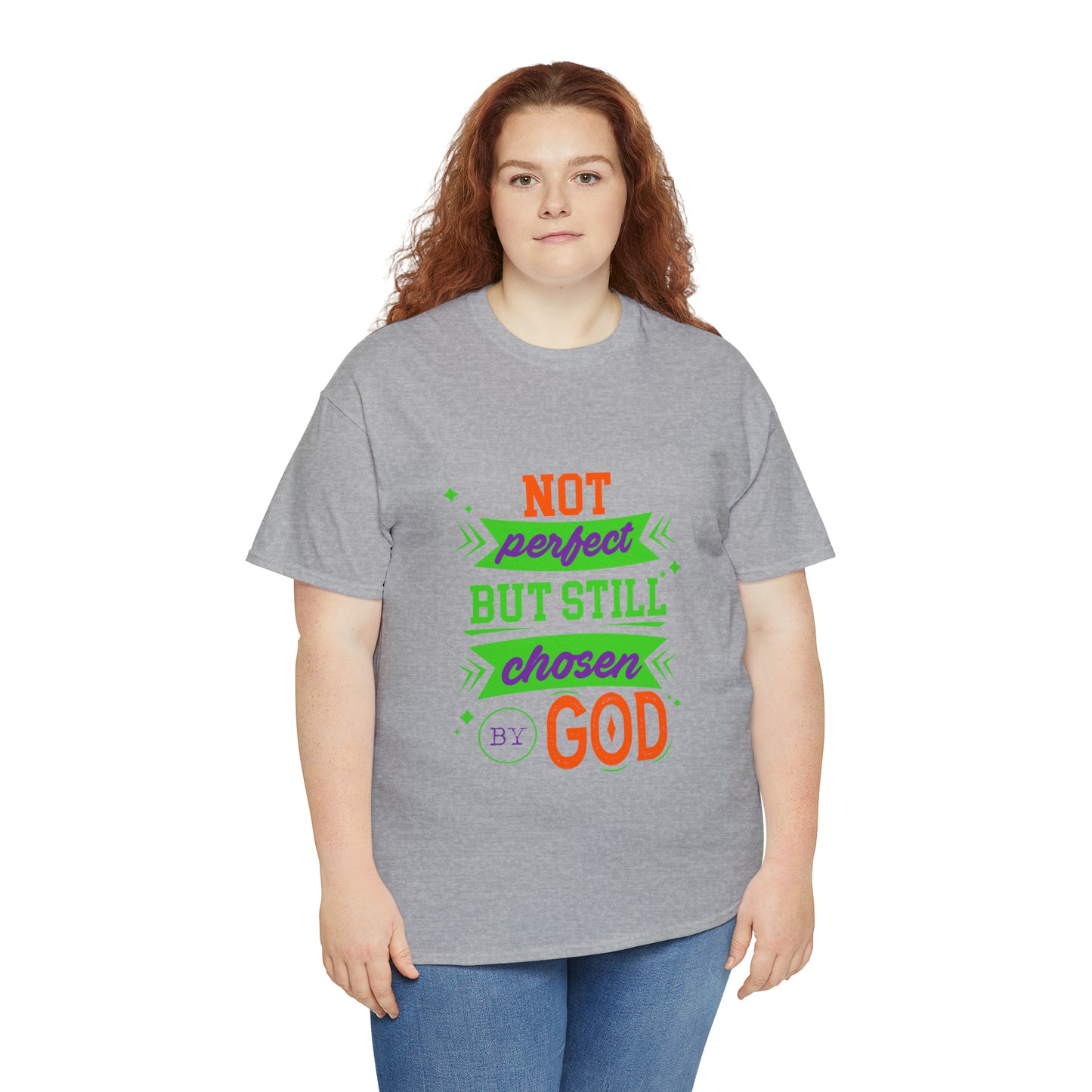 Not Perfect But Still Chosen By God Unisex Heavy Cotton Tee