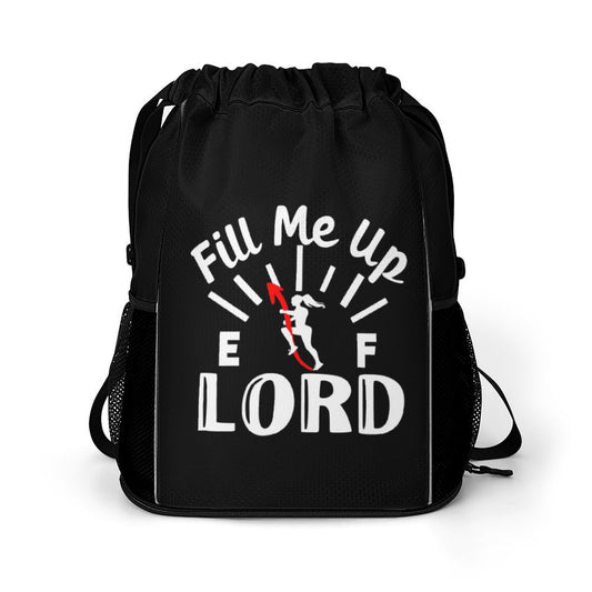 Fill Me Up Lord Christian Waffle Cloth Drawstring Bag