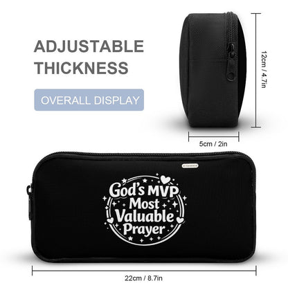 God's MVP Most Valuable Prayer Christian 3Pcs School Backpack Set for Kids (Backpack, Kid's Insulated Lunch Bag & Pencil Case Organizer)