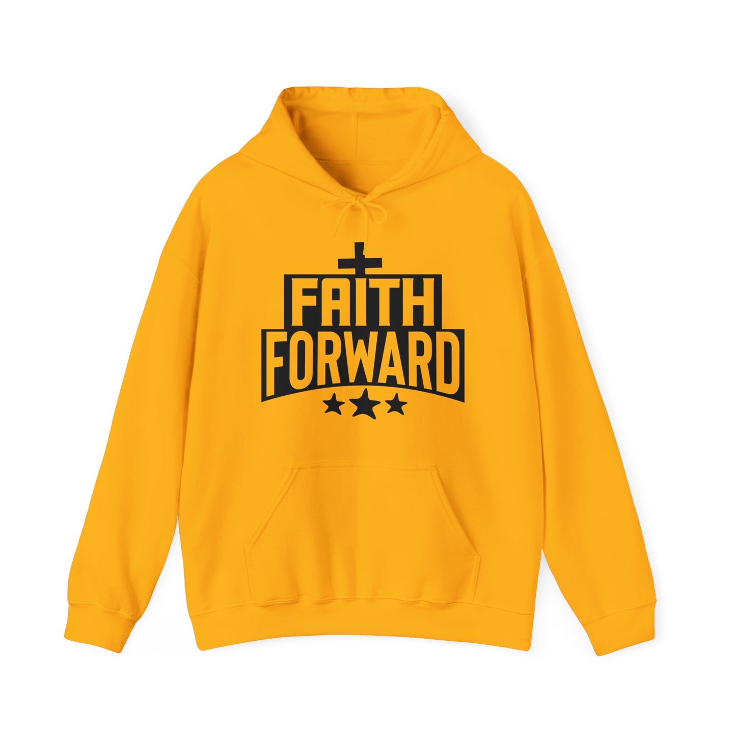 Faith Forward  Unisex Christian Hooded Pullover Sweatshirt