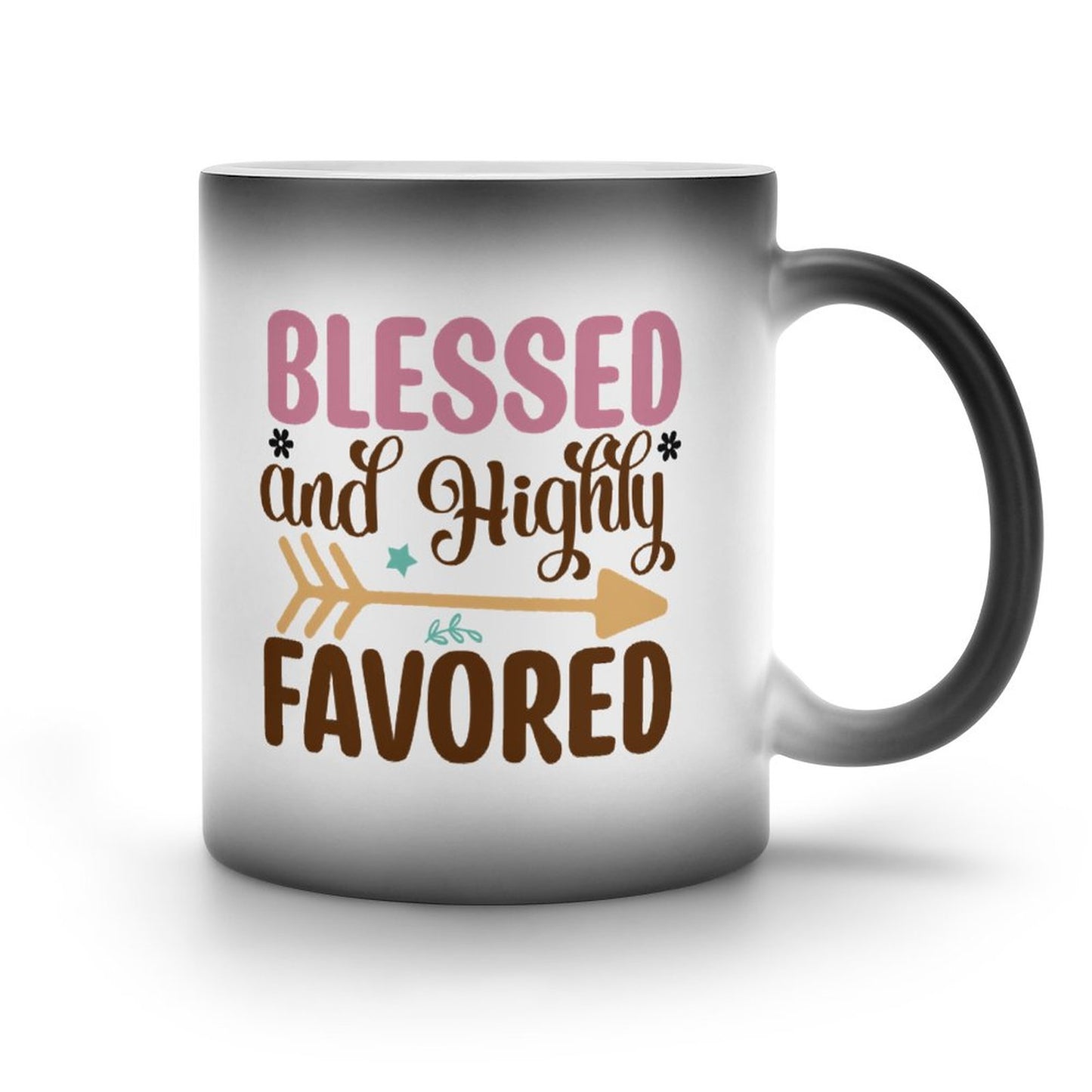 Blessed And Highly Favored Christian Color Changing Mug (Dual-sided)