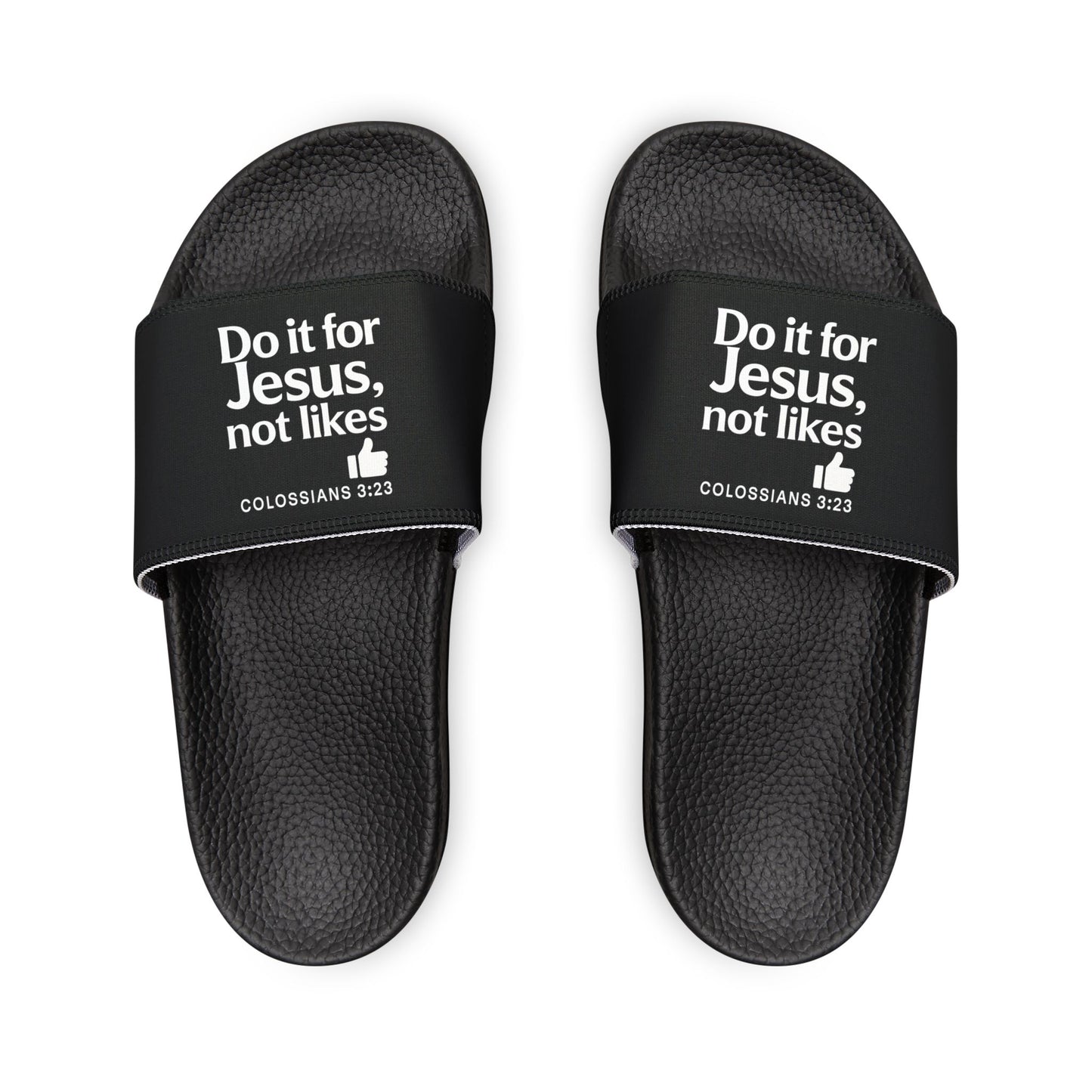 Faith - Inspired Men's Sandals, Casual Summer Footwear, Comfortable Slide Sandals, Religious Gift, Inspirational Sandals - ClaimedbyGodDesigns