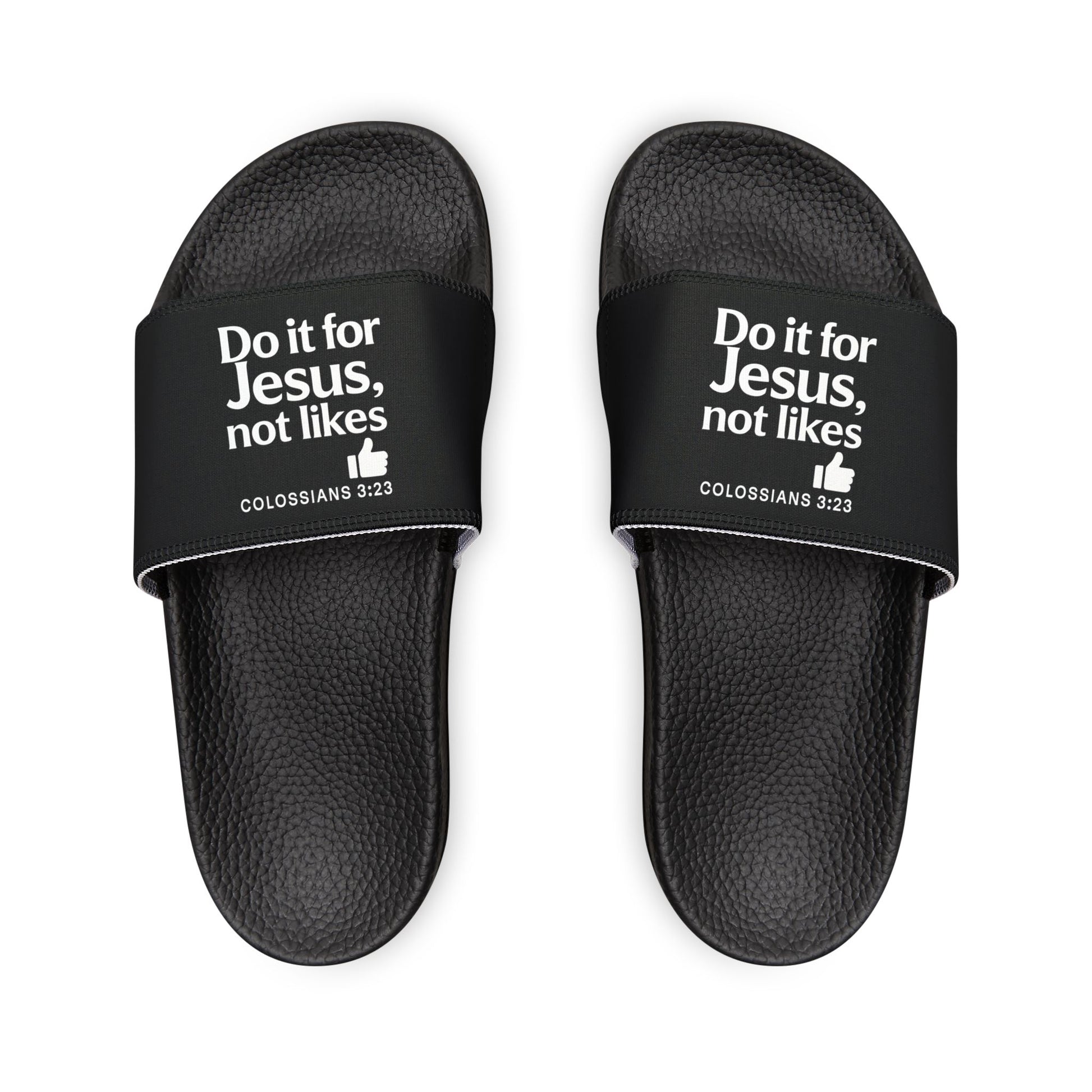 Faith - Inspired Men's Sandals, Casual Summer Footwear, Comfortable Slide Sandals, Religious Gift, Inspirational Sandals - ClaimedbyGodDesigns