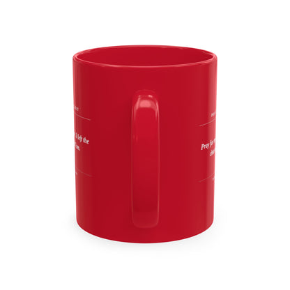 Prayer Request Ceramic Mug — 'Pray for My Peace' Inspirational Religious Coffee Cup